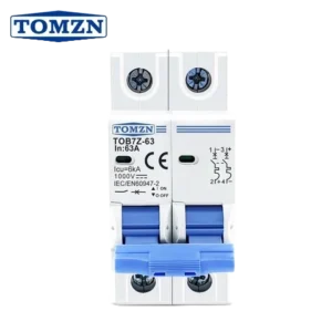 Tomzn 2P DC 1000V Solar Mini Circuit Breaker front