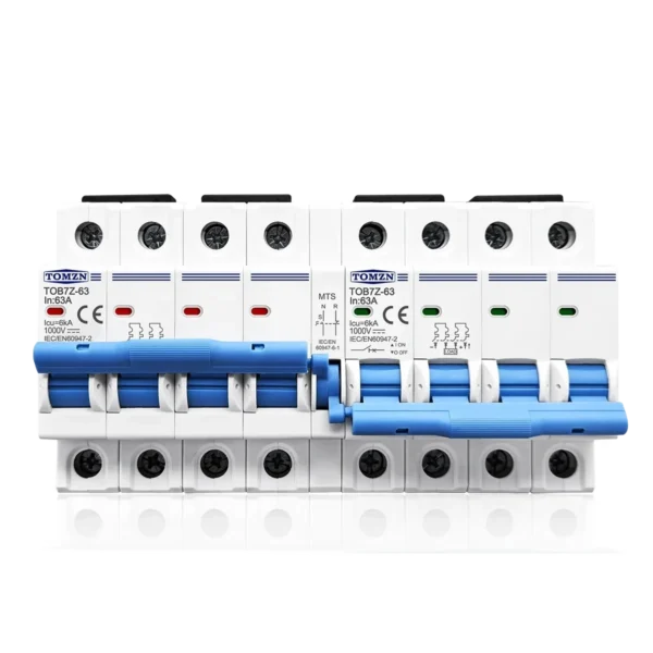 Tomzn TOB7Z-63 4P+4P 63A DC MTS Dual Power Front