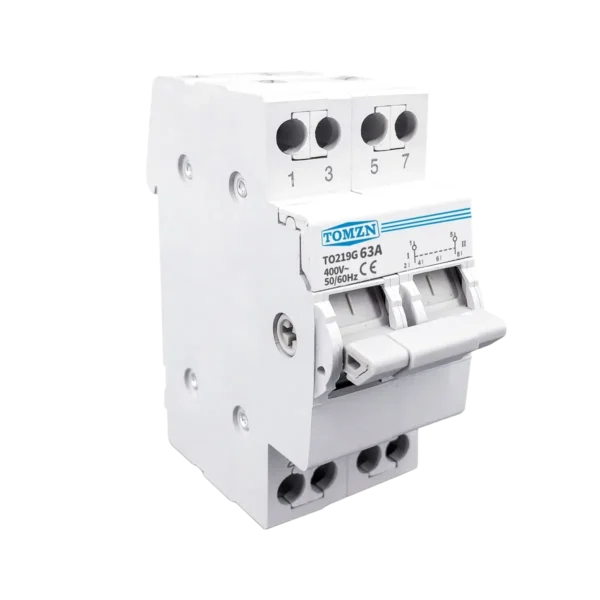 Tomzn 2P 63A MTS Dual Power Manual Transfer Side