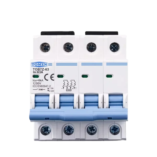 Tomzn TOB7Z-63 4P DC 1200V MCB Circuit Breaker