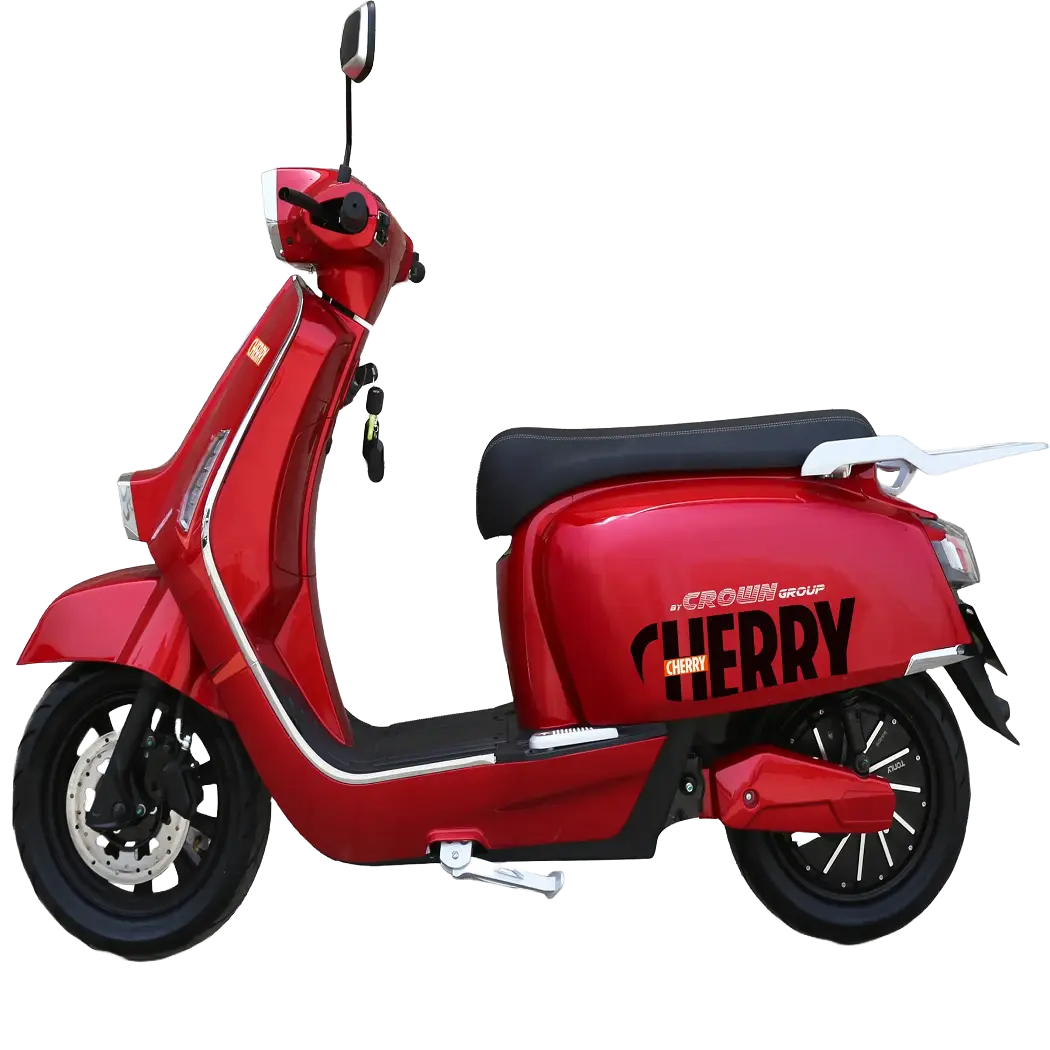 Crown Electric Bike Cherry Red