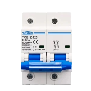 Tomzn 2P DC MCB Circuit Breaker 125A Front